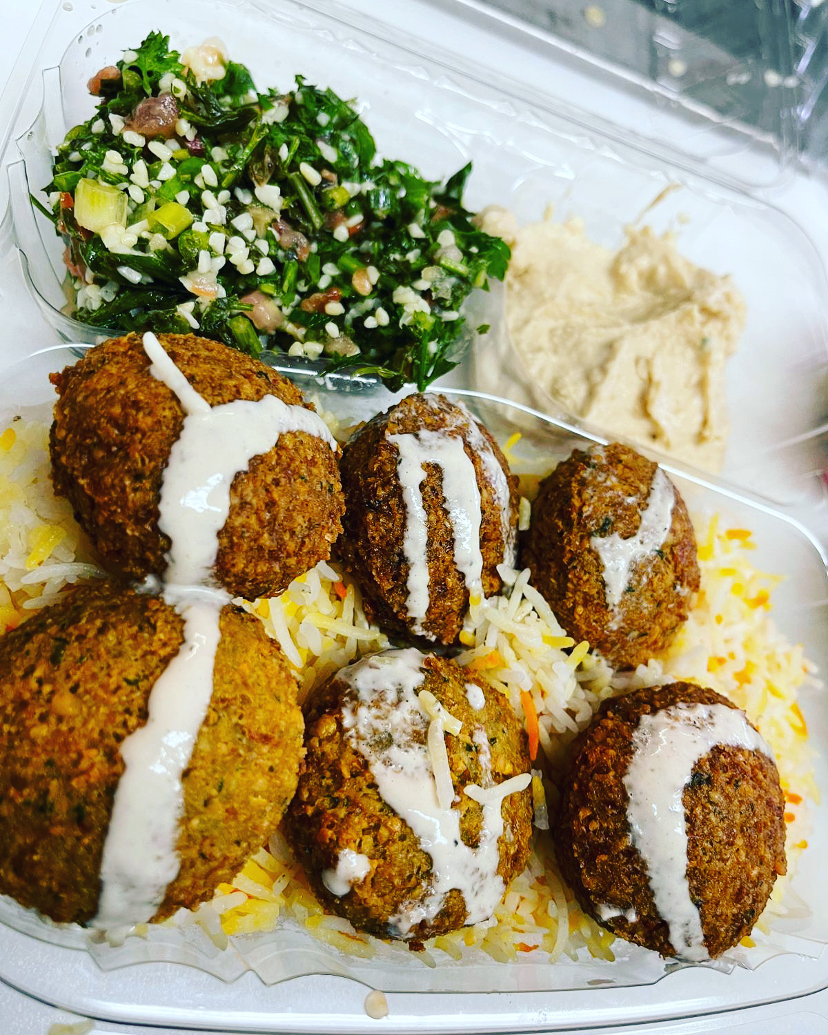 Interior of Layalina Restaurant showing botanical decorations